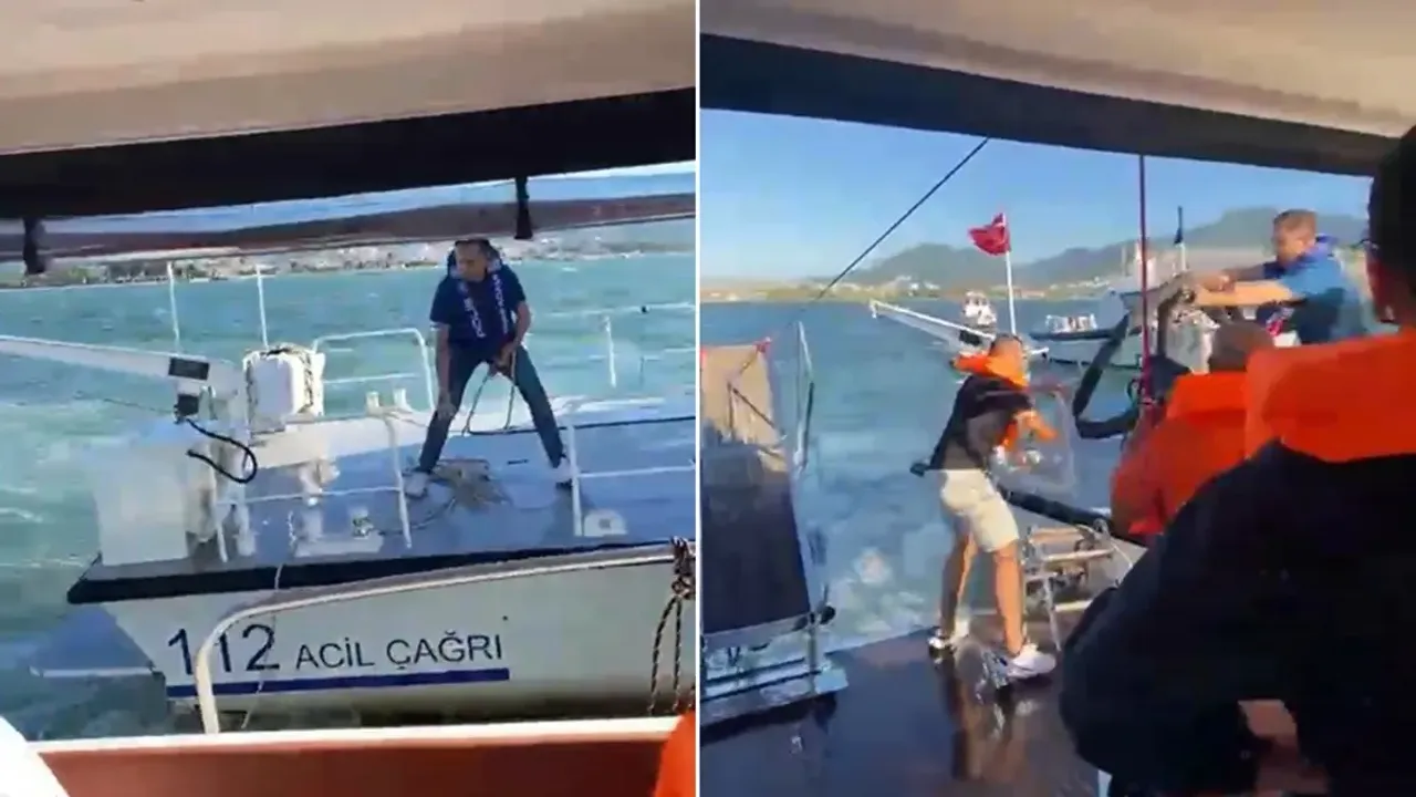 İzmir'de Denizde Korku Dolu Anlar: Tekne Su Almaya Başladı!